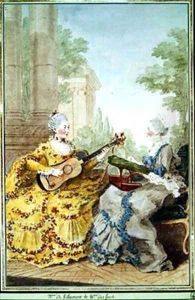 Mesdames de Villaumont et dEscours by Louis Carrogis Carmontelle