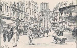 Marktszene In Paris by Johann Nepomuk Geller