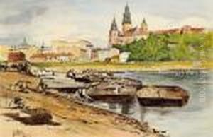 Wawel-hugel In Krakau by Johann Nepomuk Geller