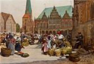 Veduta Della Piazza Del Mercato Di Brema
