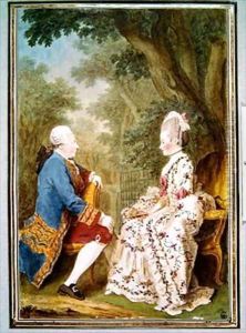 Monsieur Desgouttes and Marie Charlotte de Lallemant de Levignen by Louis Carrogis Carmontelle
