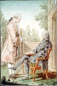 Monsieur Girard and the Abbot of Neuville by Louis Carrogis Carmontelle