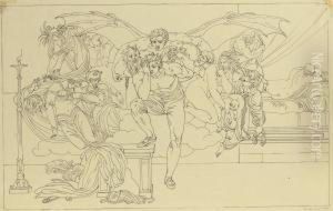 Minos Judging The Damned, From Dante's Inferno by Bonaventura Genelli