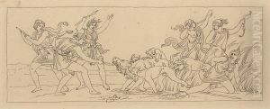 Psyche Fetching The Casket From
Proserpine In Hades, From Ovid'smetamorphoses; And Diana And Her Nymphs
Capturing A Wild Boar by Bonaventura Genelli