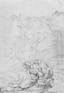 Die Himmelfahrt Des Propheten Elias. by Bonaventura Genelli