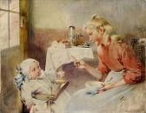 Le Petit Dejeuner by Henri-Jules-Jean Geoffroy (Geo)
