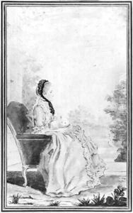 Portrait of Madame du Deffand by Louis Carrogis Carmontelle