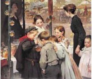 Les Poissons Rouges by Henri-Jules-Jean Geoffroy (Geo)