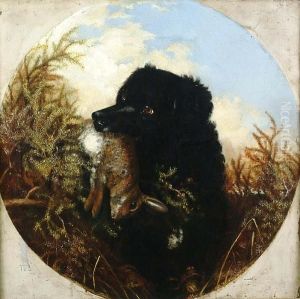 A Dog Holding A Rabbit by George Earl