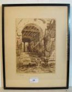 Steps At Pont Colonne (italy) by Sir Ernest George