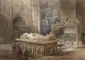 The Interior Of Burgos Cathedral by Sir Ernest George