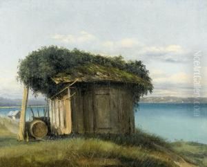 Moosbewachsenes Hauschen An Turkisblauem See. Moosbewachsenes Hauschen An Turkisblauem See.