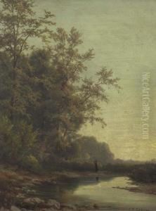 Fluss Mit Hohen Baumen. Fluss Mit Hohen Baumen.