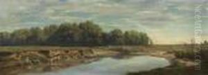 Landschaft Mit Kuhen. by Jean Philippe George-Juillard