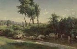 Landschaft Mit Personen. by Jean Philippe George-Juillard