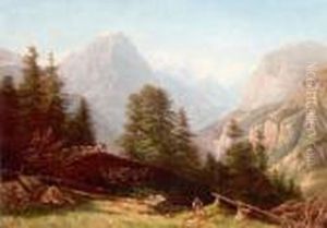 Glarner Alpen Ob Linthal by Jean Philippe George-Juillard