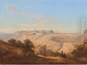 View Of Jerusalem From Siloah by Friedrich Otto Georgi