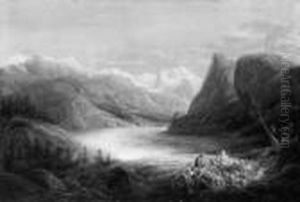 Gebirgssee Mit Zeichnendem 
Kunstler Und Hirtenstaffage. Signiert Und Datiert Unten Links: Otto 
Georgy 1834/munchen. Ol Auf Leinwand. H 30; B 44 Cm. Otto Georgi Begann 
Als Landschaftsmaler In Dresden. 1842 Reiste Er Im Auftrag Der 
Preusischen Regie