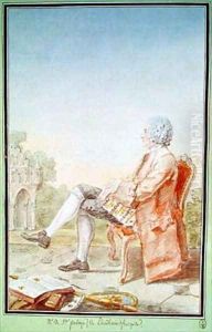 Jean Baptiste de La Curne de Sainte Palaye 1697-1781 of the French Academy by Louis Carrogis Carmontelle