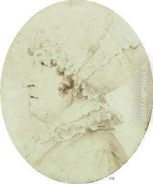 Portrait Presume De Laetitia Bonaparte De Profil En Buste - view 1
