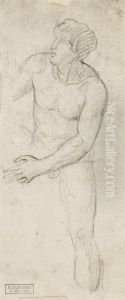 Homme Nu Regardant by Baron Francois Gerard