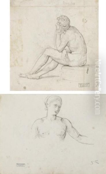 La Melancolie De Daphnis; Et Une Femme En Buste - view 1