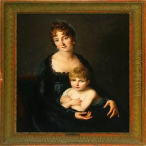 A Portrait Of A Mother And Son by Baron Francois Gerard