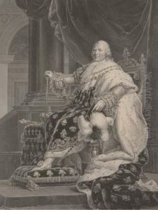 Louis Xviii En Habits Royaux Par Raphael-urbain Massard by Baron Francois Gerard
