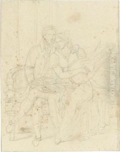 Couple Sitting On A Sofa Couple Sitting On A Sofa