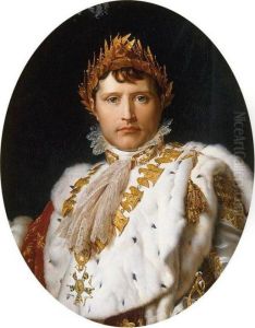 Portrait Of Napoleon I In His Imperial Robes by Baron Francois Gerard