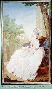 Madame de Mauny Lady in Waiting to the Princess of Conti by Louis Carrogis Carmontelle