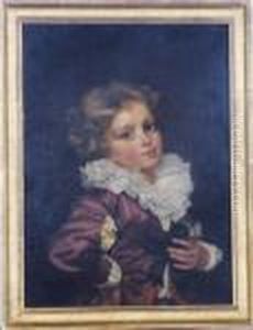 Portrait Of A Young Boy, Half-length, In A Pink Coat