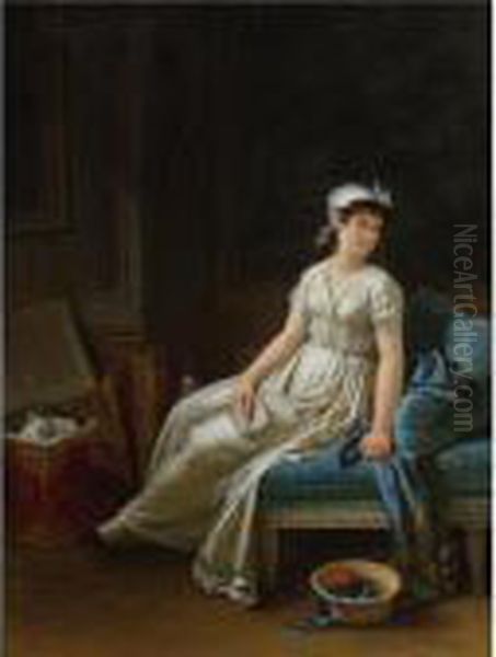 Seated Woman Reading A Letter - view 1