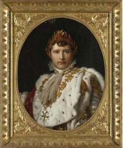 Portrait Of Napoleon I In His Imperial Robes by Simonin Gerard
