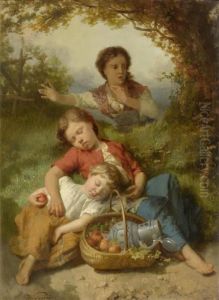 Children Sleeping On A Picnic Children Sleeping On A Picnic