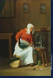 Scene Domestique by Theodore Gerard