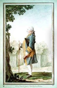 Monsieur de Bonneval, Butler to Louis Philippe d'Orleans by Louis Carrogis Carmontelle