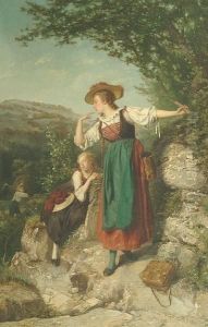Two Ladies Resting On A Rocky Pathway Two Ladies Resting On A Rocky Pathway