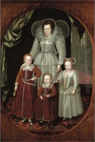 Various Properties
 

 
 
 

 
 Portrait Of Anne, Lady Wentworth (d.1625), Wife Of Henry, 3rd 
Baron Wentworth (d.1593), And Her Children, Thomas (1591-1667), Jane 
(b.1592) And Henry (1594-1644) - view 1