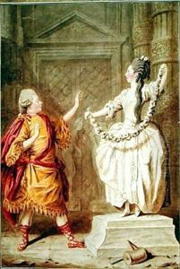 Monsieur Messer and Madame Boissier in Pygmalion by Louis Carrogis Carmontelle