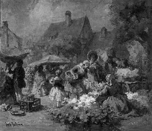 "blumenmarkt". Sign. Ol Auf Lwd.
Doubliert. Rest. 87,5 X 75 Cm. Rahmen "blumenmarkt". Sign. Ol Auf Lwd.
Doubliert. Rest. 87,5 X 75 Cm. Rahmen
