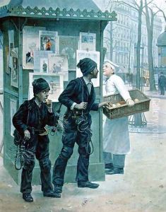 Chimney Sweeps Stealing Bread, 1897 by Paul Charles Chocarne-Moreau