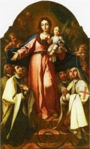 La Vergine Con I Committenti In Preghiera by Bernardo German Llorente