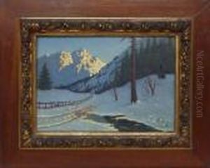 Paysage De Neige by Michail Markianovic Germasev