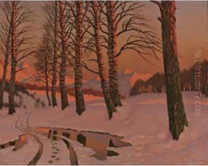 Snowscene by Michail Markianovic Germasev
