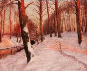 Snow Scene by Michail Markianovic Germasev