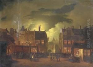 A Street-fair By Moonlight