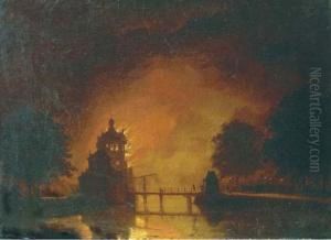 A Tower Ablaze