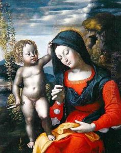 The Madonna Sewing