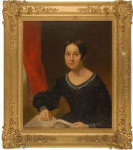 Portrait Of Catherine Atkins Gerry Blanchard by Samuel Lancaster Gerry